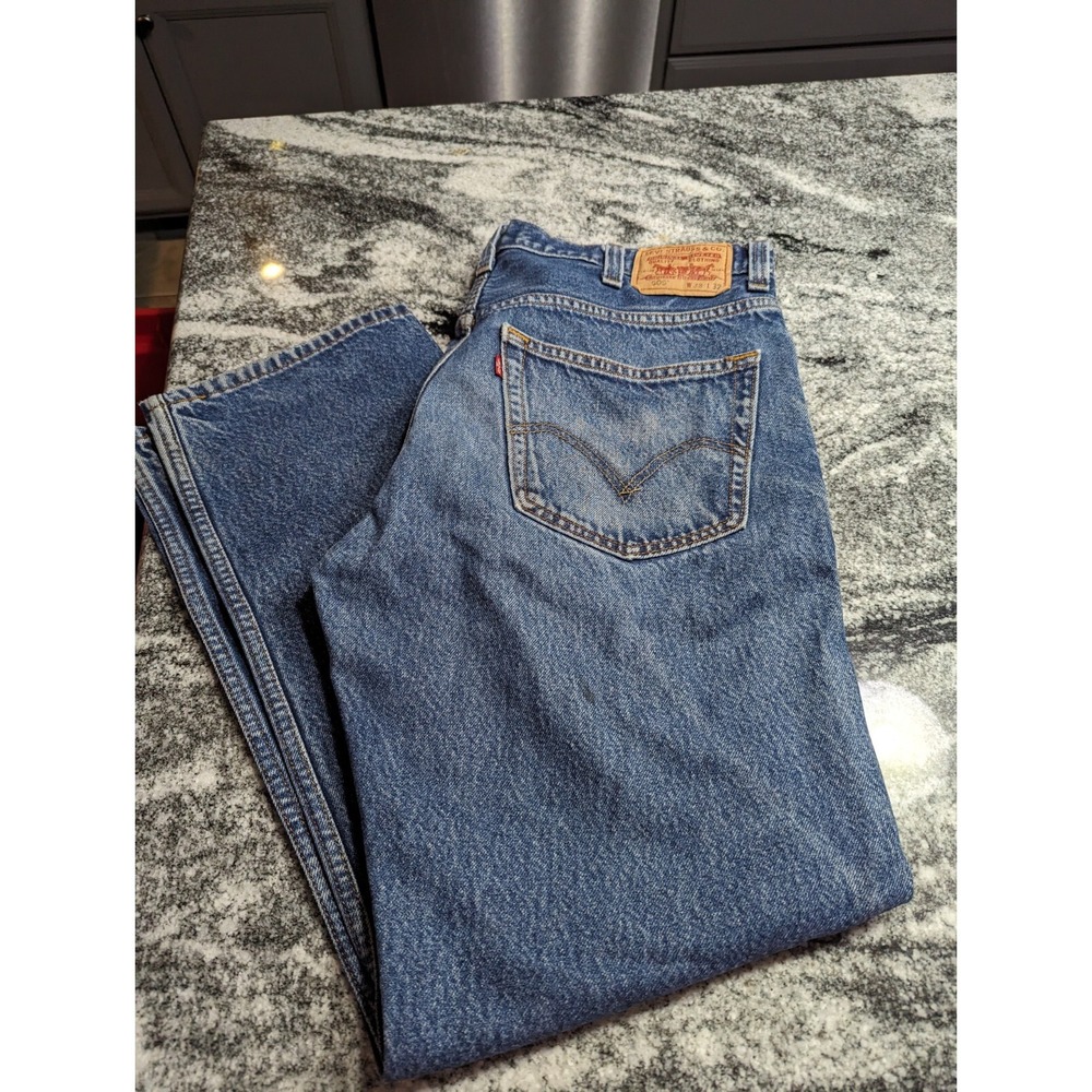 Levi's 505 Jeans Mens 38x32 Blue Jeans Regular Fit 5 Pockets Denim Pants